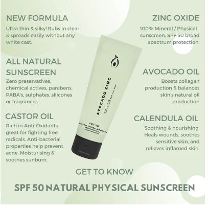 Avocado Zinc Physical SPF 50-Accessories & Gifts-Avocado Zinc-Après-She