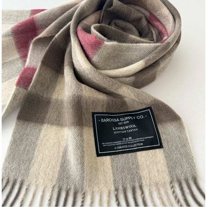 Barossa Pink/ Taupe Scarf-SCARF-Barossa Supply Co-Après-She