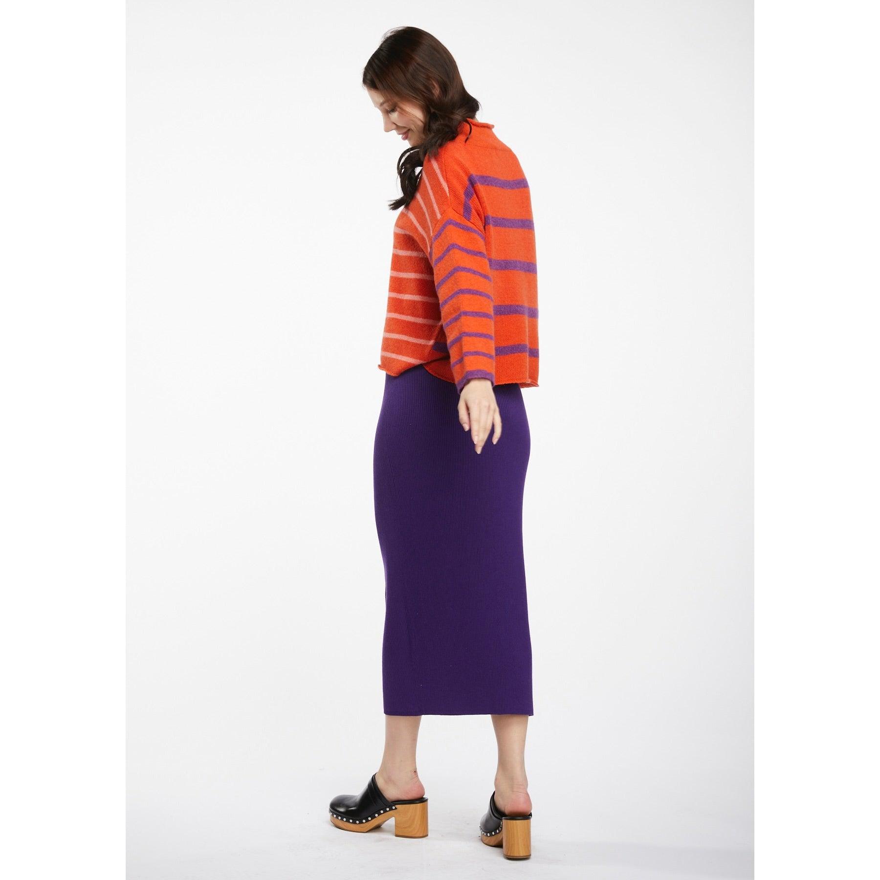 LD & Co Alternate Stripe Orange-Knitwear-LD & Co-Après-She