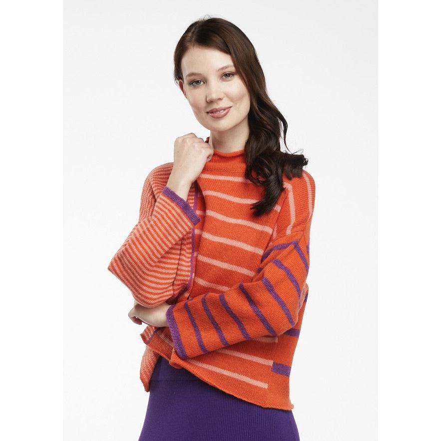 LD & Co Alternate Stripe Orange-Knitwear-LD & Co-Après-She