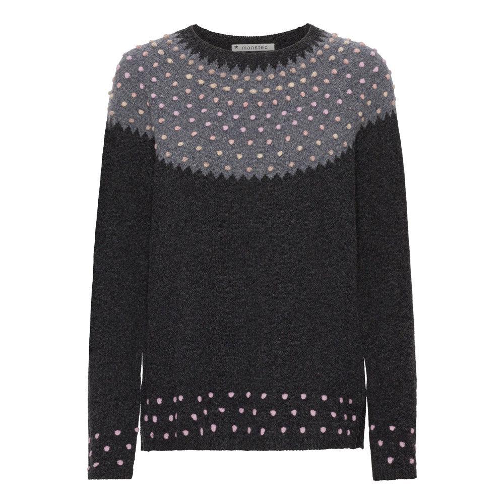 Mansted Lamb Dot Charcoal-Knitwear-Mansted-Après-She