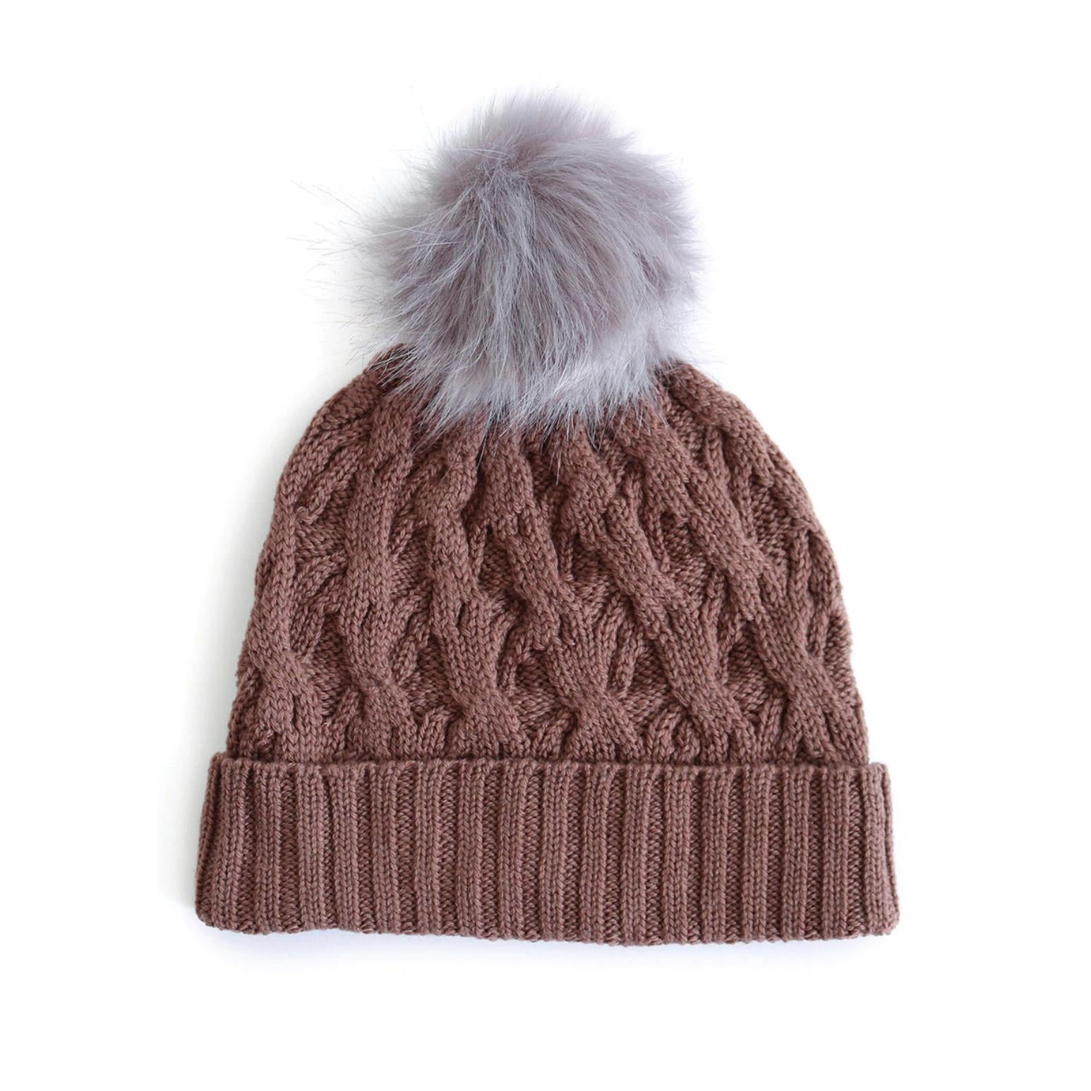 Uimi Brown Cable Beanie-Beanie-Uimi-One Size-Après-She